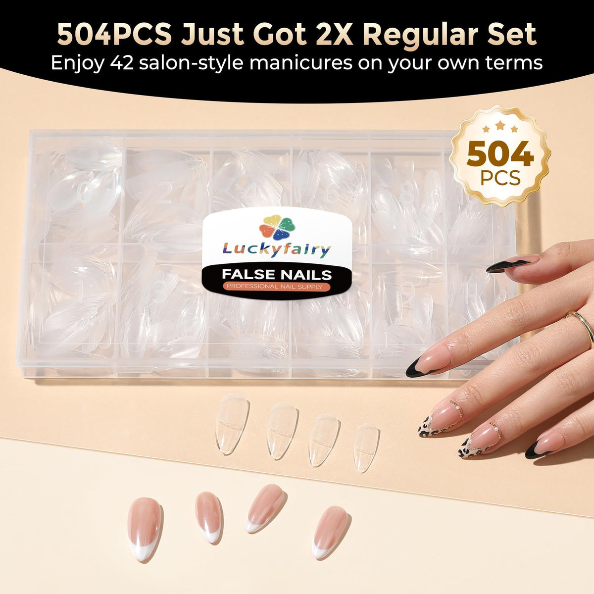 Luckyfairy tip bending to show soft gel flexibility and comfort
