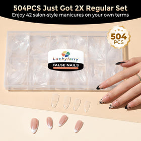 Luckyfairy tip bending to show soft gel flexibility and comfort