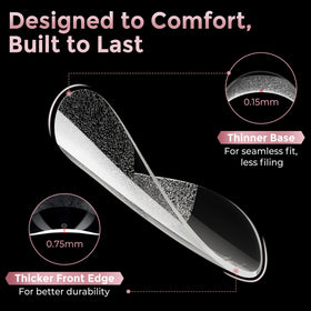 Luckyfairy flexible gel tip bent to show bendable, crack-resistant benefit