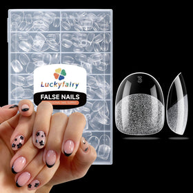 Luckyfairy front packaging showing 240 short oval tips and convenience