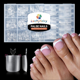 Luckyfairy front packaging showing 240-piece toe tips for easy pedicures