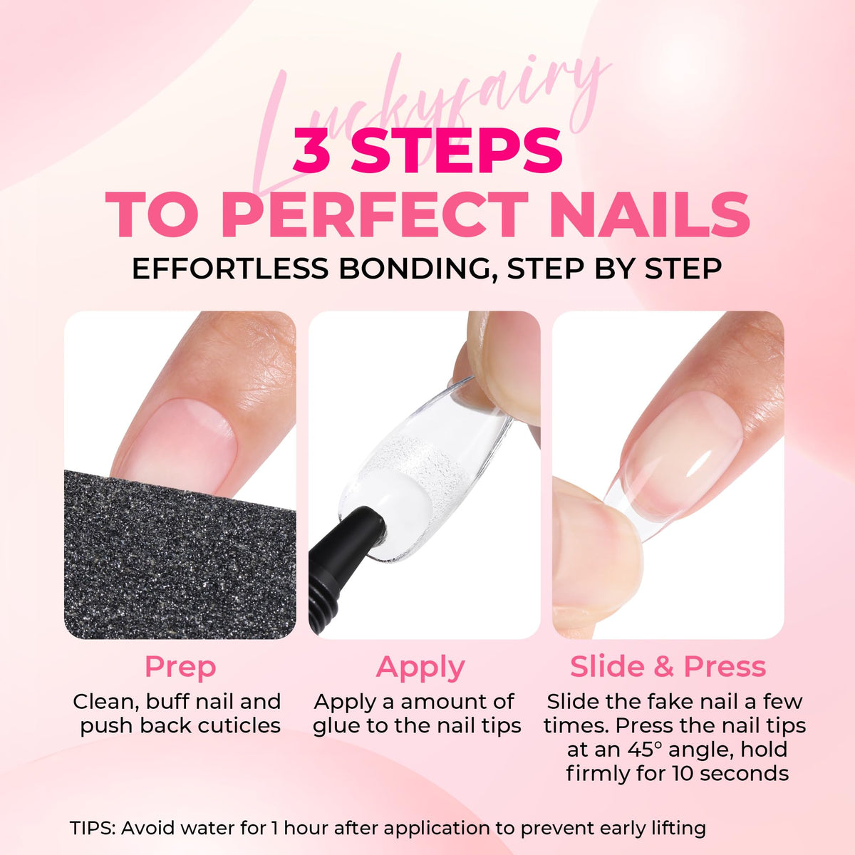 Luckyfairy manicure desk setup illustrating easy at-home use
