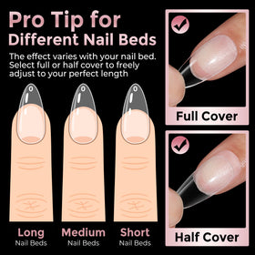 Luckyfairy painted clear tip showing smooth surface ideal for nail art