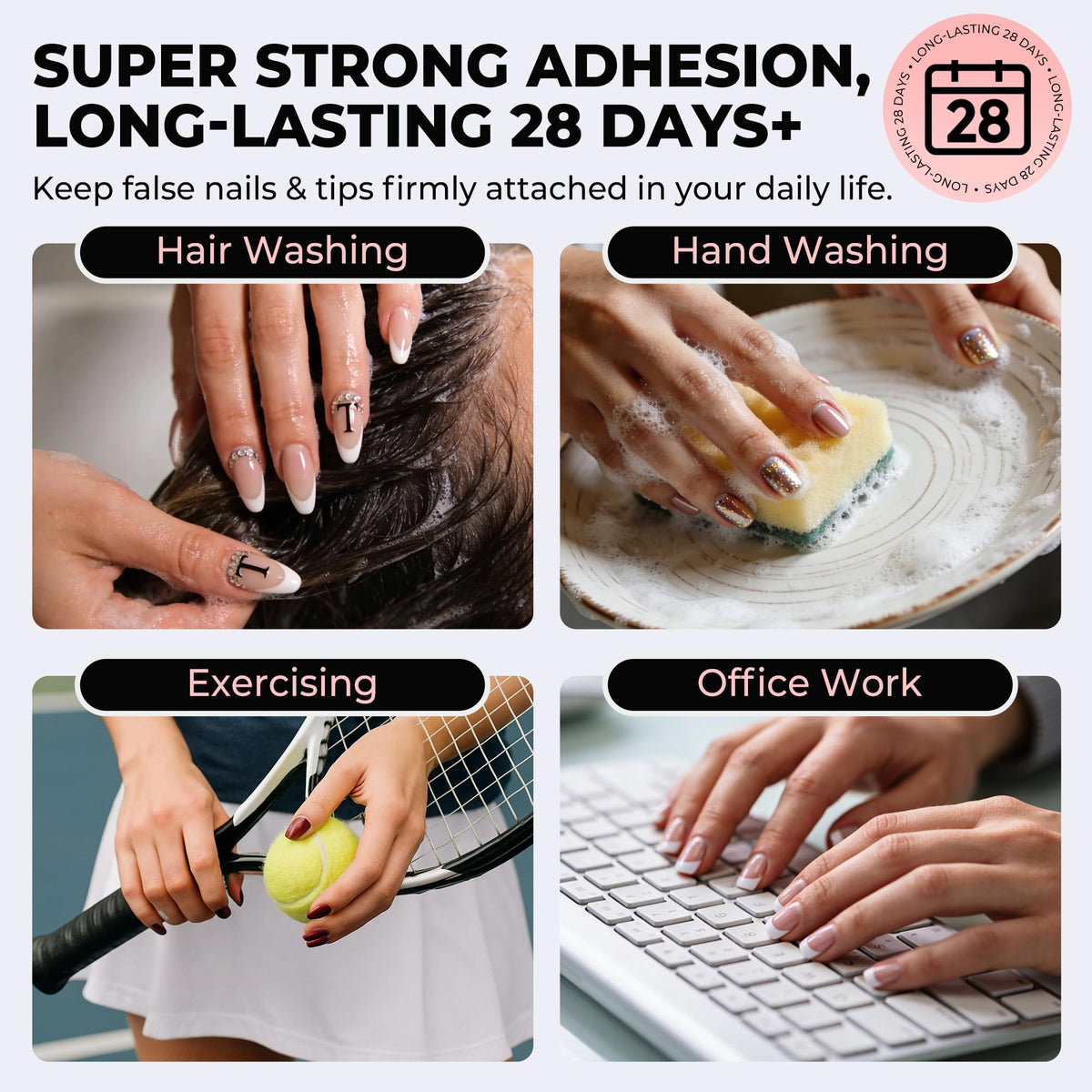 luckyfairy in-use on press-on nails demonstrating quick secure application