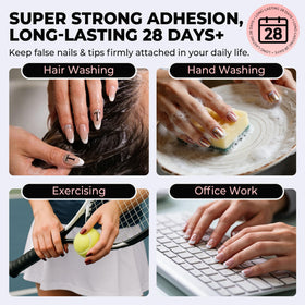 luckyfairy in-use on press-on nails demonstrating quick secure application