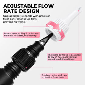 Luckyfairy removal process demonstration using non-acetone remover to protect nails