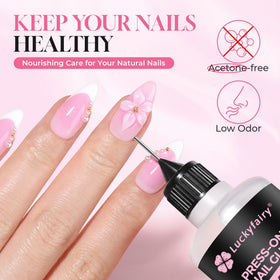 Luckyfairy remover lifting a press-on nail quickly and cleanly