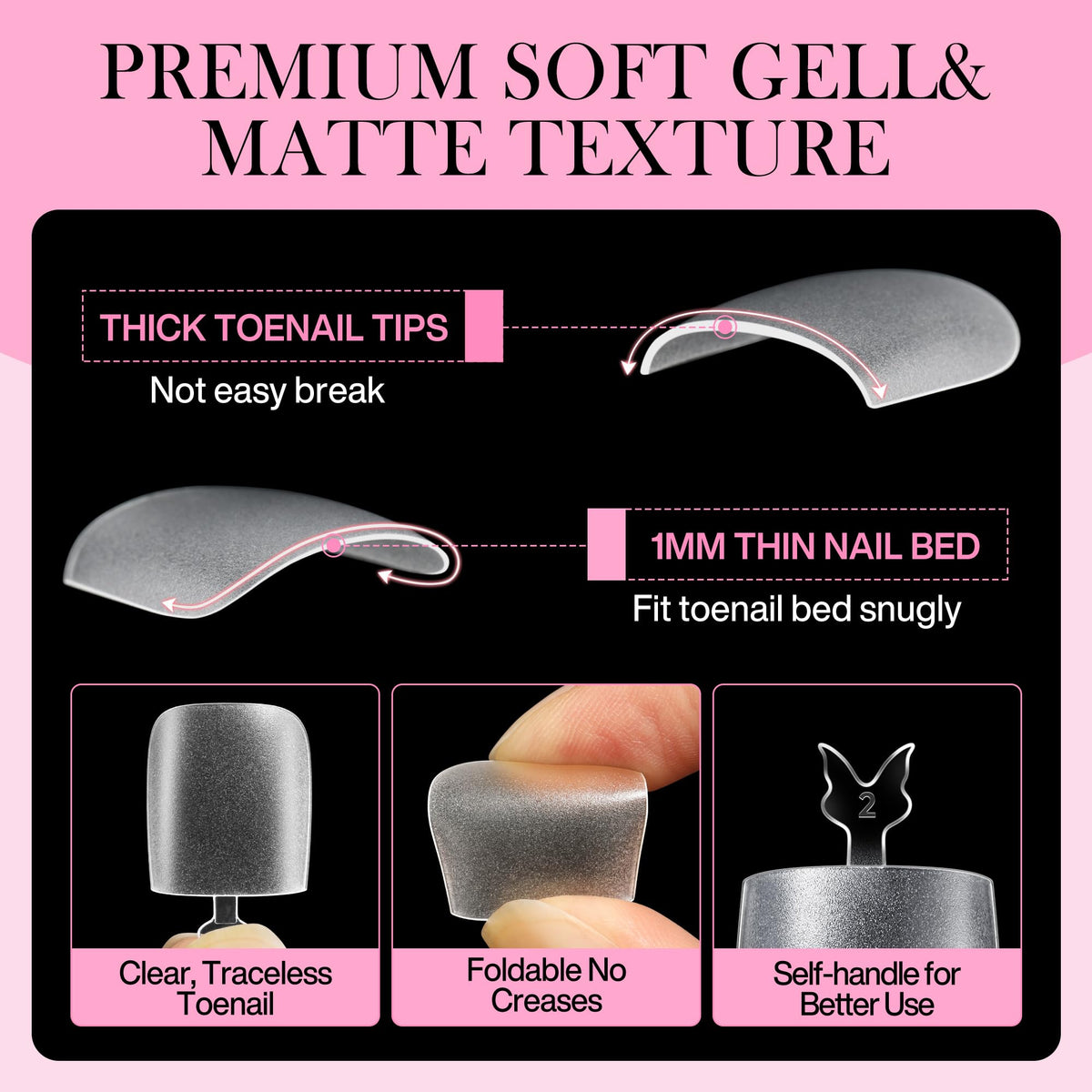 Luckyfairy detailed view of tips edge for smooth trimming and shaping