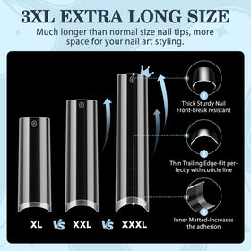 Luckyfairy laid-out 12 numbered sizes showing variety and benefit: precise sizing for each nail