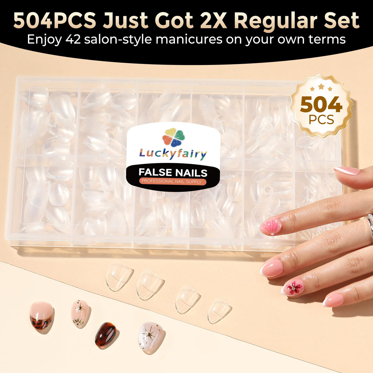 Luckyfairy soft-gel tip flexed to show bendability without cracking benefit