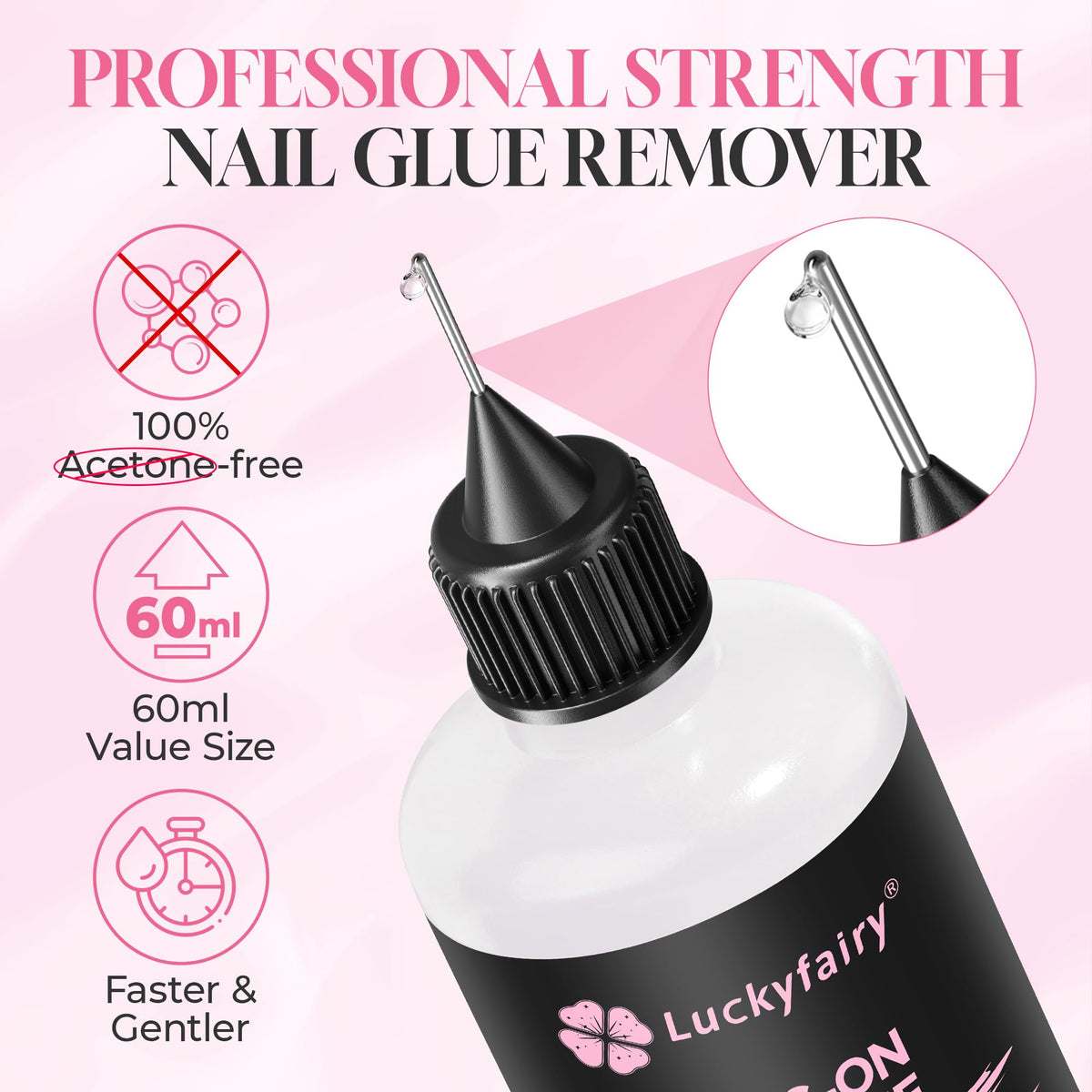 Luckyfairy droplet texture on skin demonstrating gentle, nourishing formula