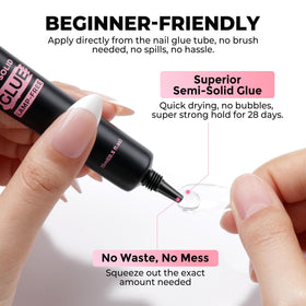 Luckyfairy semi-solid gel texture demonstrating thick, drip-free formula benefit