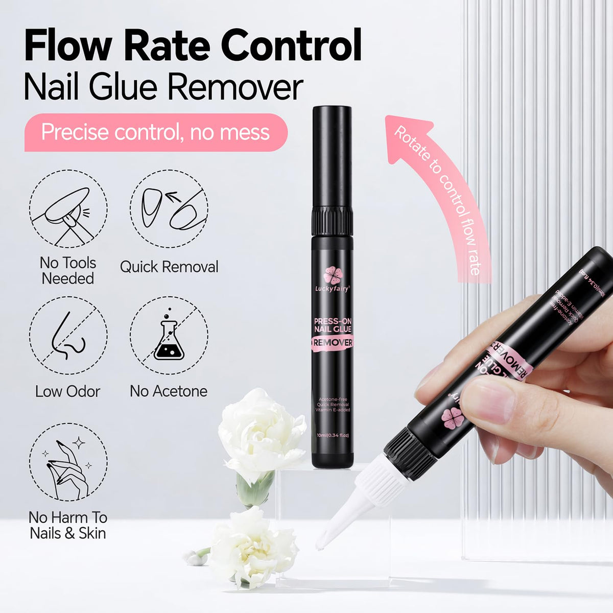 Luckyfairy pen in a handbag pocket for portable nail care