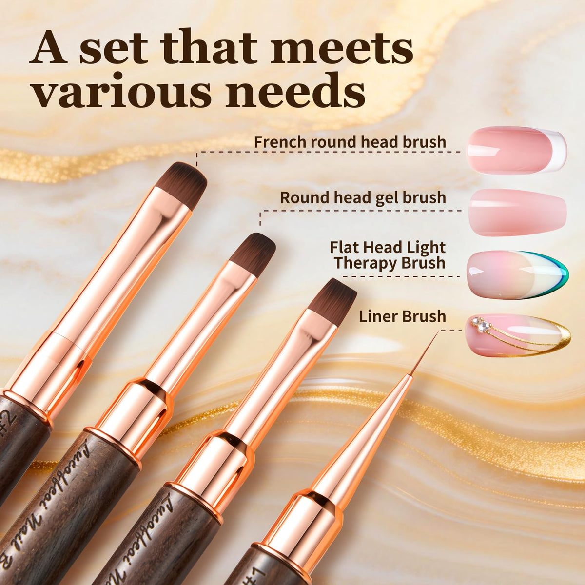Lucoffeoi close-up of ultra-fine synthetic bristles for smooth application