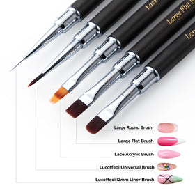 Lucoffeoi brush on salon table with tools for professional-ready setup benefit