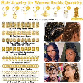 Lucomb crown clips arranged to show secure decorative clips for braids