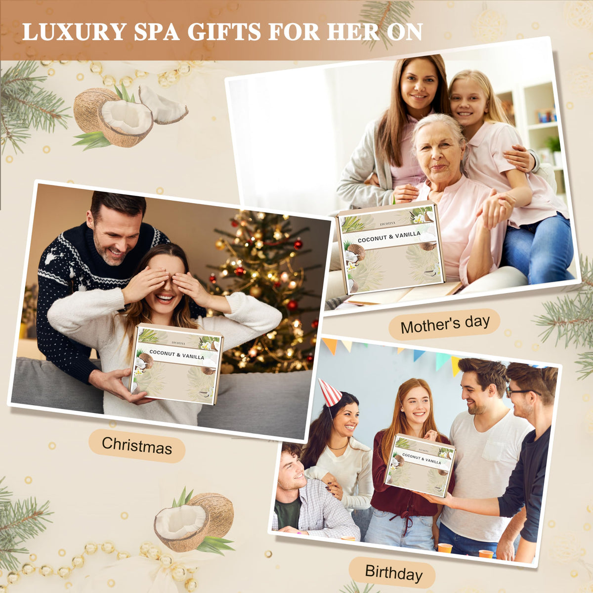 LUCOTIYA gift box open with all items displayed to show complete present benefit