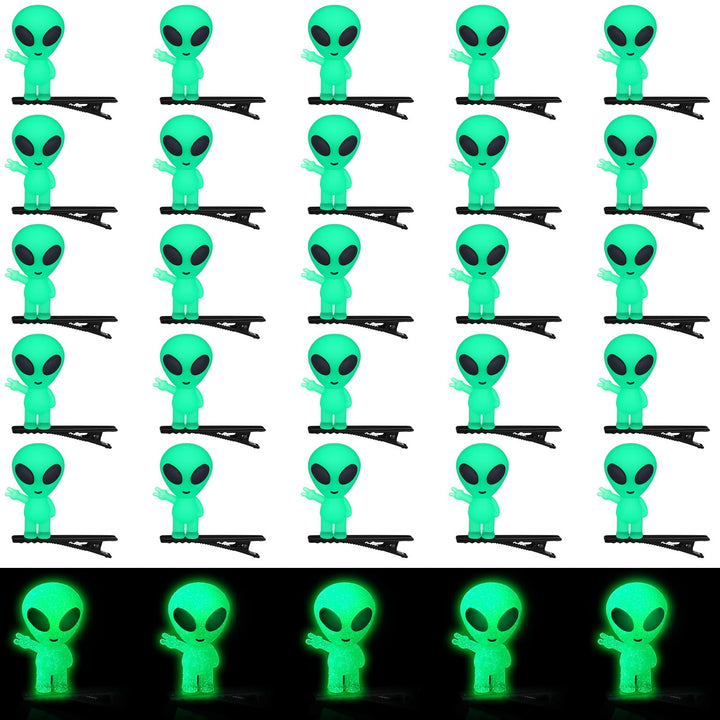Luinabio front packaging showing 30 green alien glow clips, ideal for parties