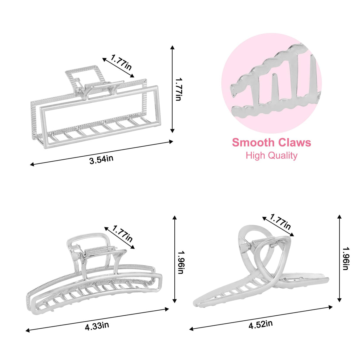 LUKACY side profile highlighting sturdy spring for strong long-hair hold