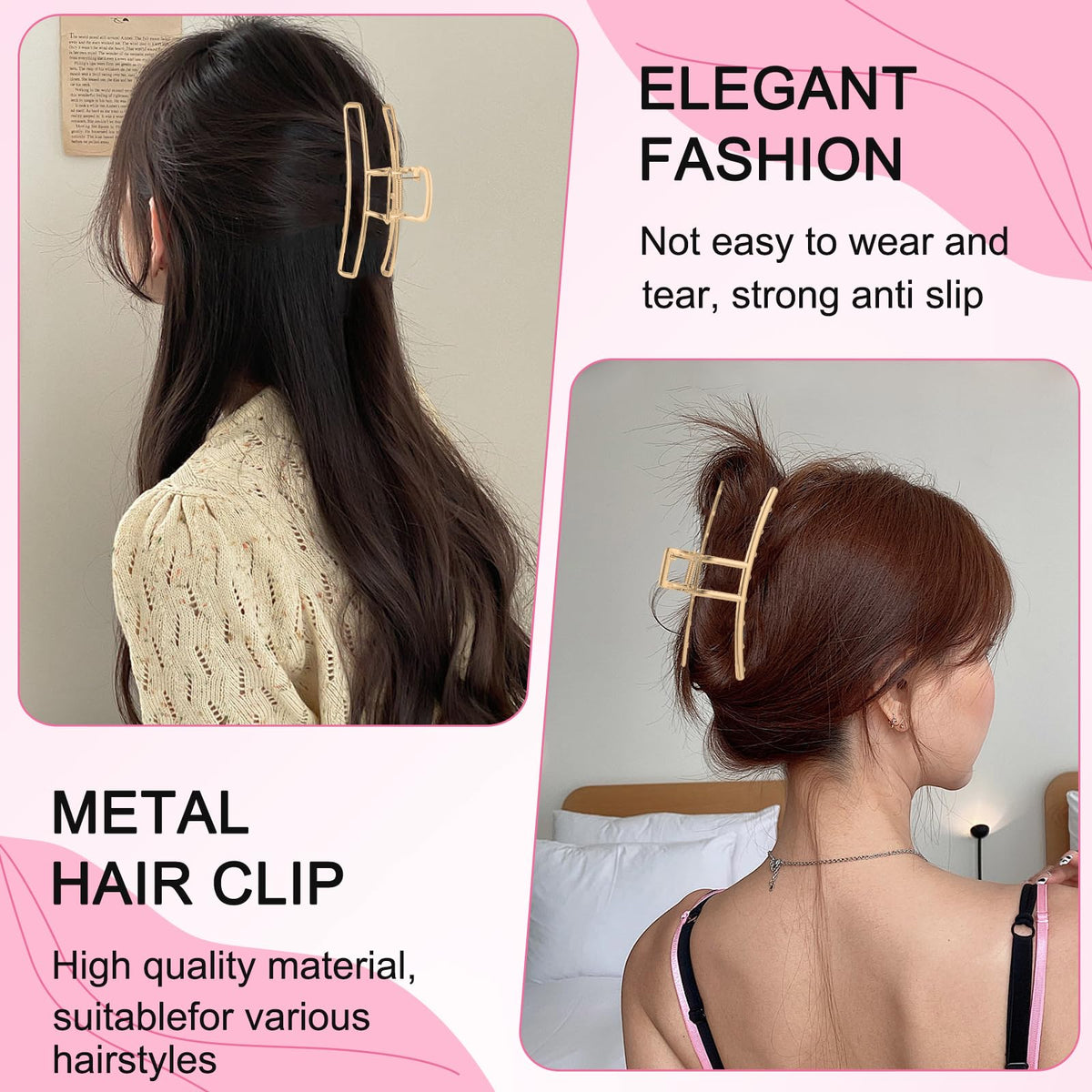 LUKACY full set of six gold clips displayed for styling variety