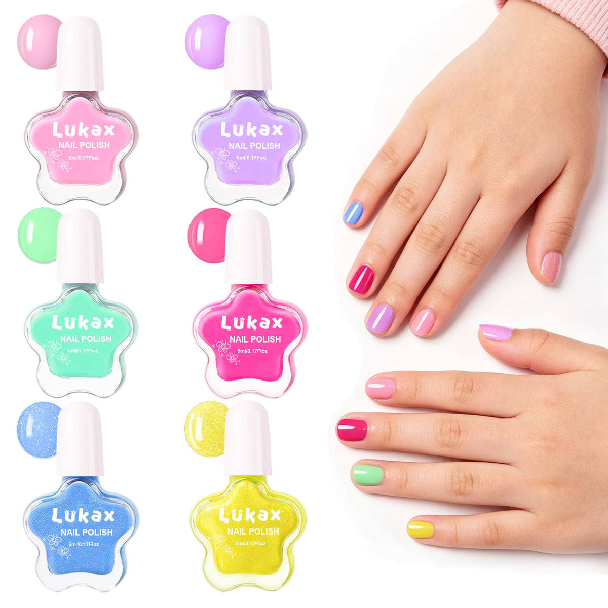 Lukax front packaging showing six colorful bottles and safe branding
