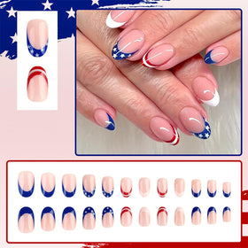 Lukmexor close-up showing star detail and crisp French tip for holiday sparkle