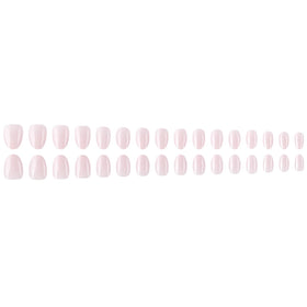 Lukmexor worn on hands lifestyle photo showing natural short oval nude pink look