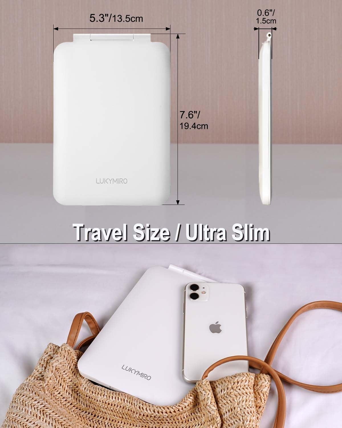 LUKYMIRO folded profile highlights compact size and travel-friendly portability