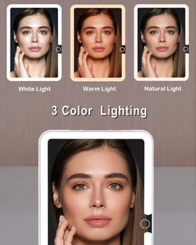 LUKYMIRO close-up of LED strip demonstrating even glow for precise makeup