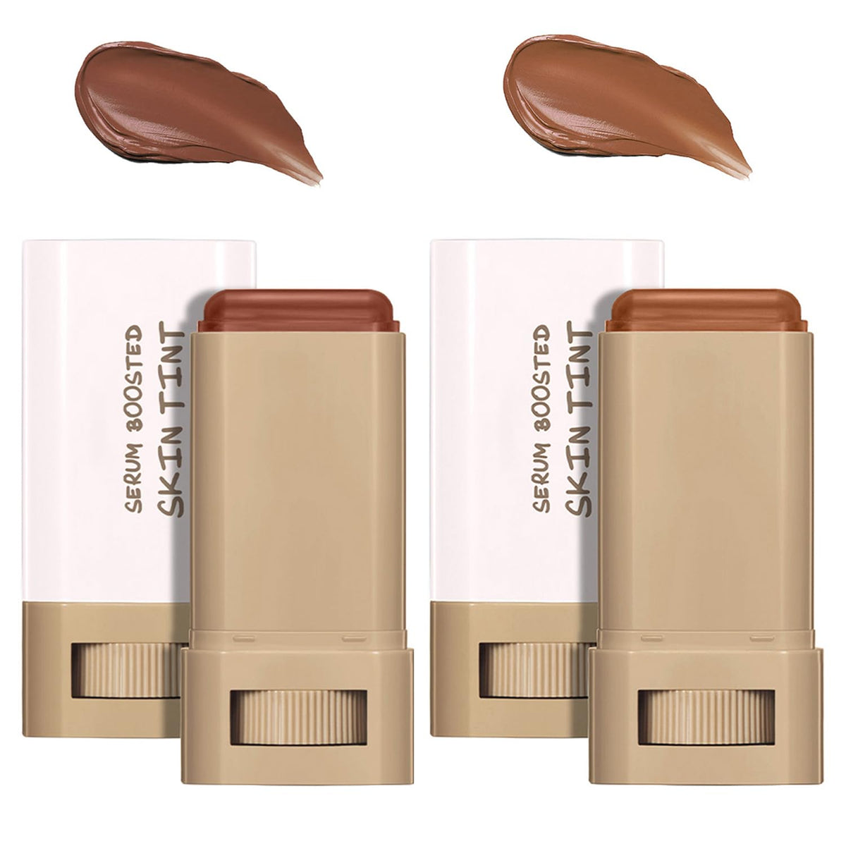 Lulesi front view of twist-up beauty balm stick showing compact packaging and easy use