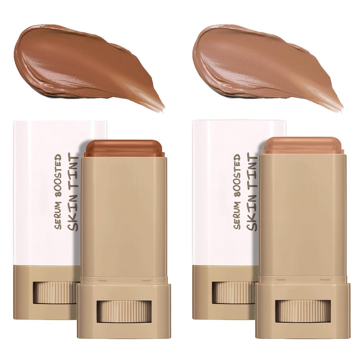 Lulesi front packaging of beauty balm stick showing dewy finish benefit