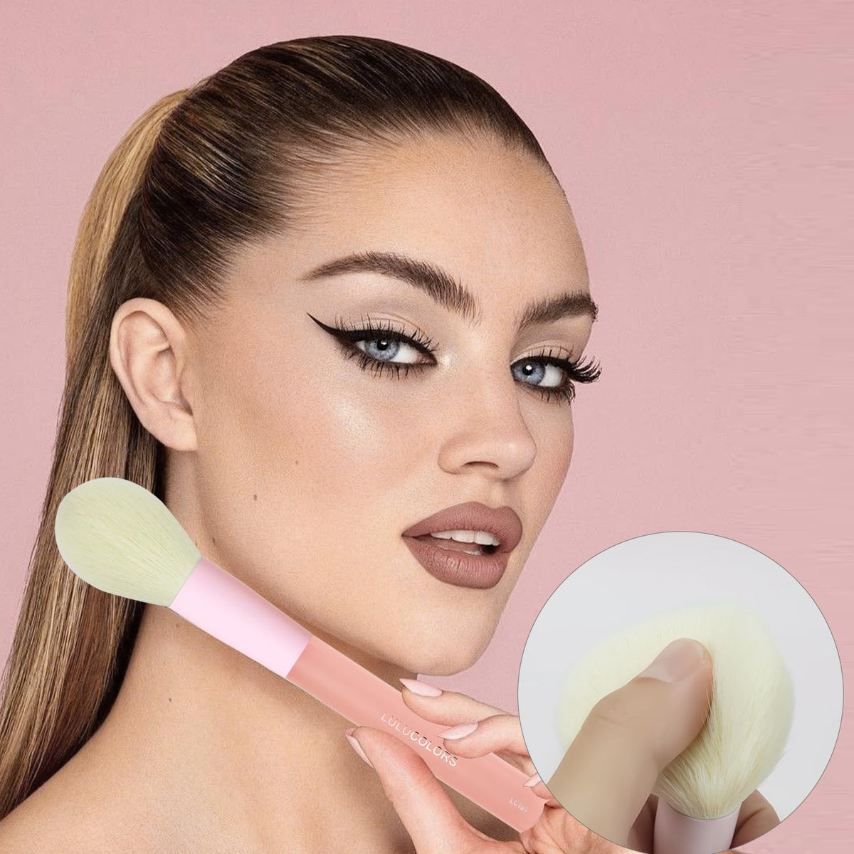 LULUCOLORS two non-latex sponges beside brushes for versatile application benefit
