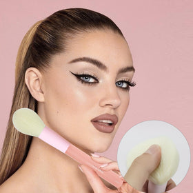 LULUCOLORS two non-latex sponges beside brushes for versatile application benefit