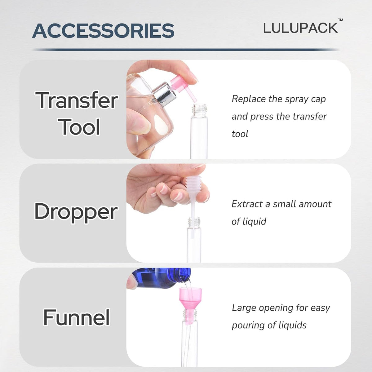 Lulupack mist spraying from atomizer showing fine even distribution for quick fragrance touch-ups