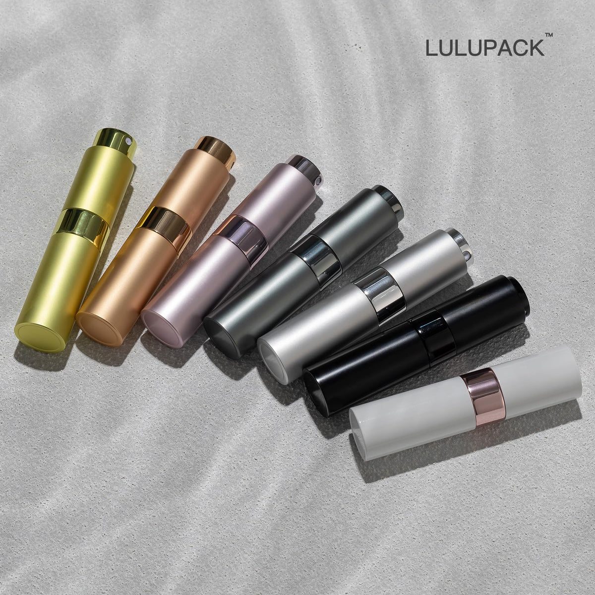 Lulupack glass vial closeup highlighting durable inner bottle for clean refills
