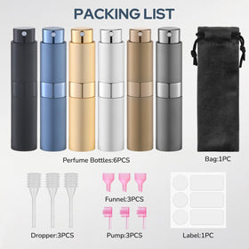 Lulupack packaging and contents display showing included tools and six bottles