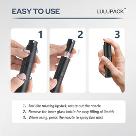 Lulupack scale comparison in hand illustrating pocketable 8ml size convenience