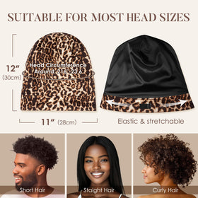 LULUSILK bonnet worn while sleeping illustrating secure overnight protection benefit