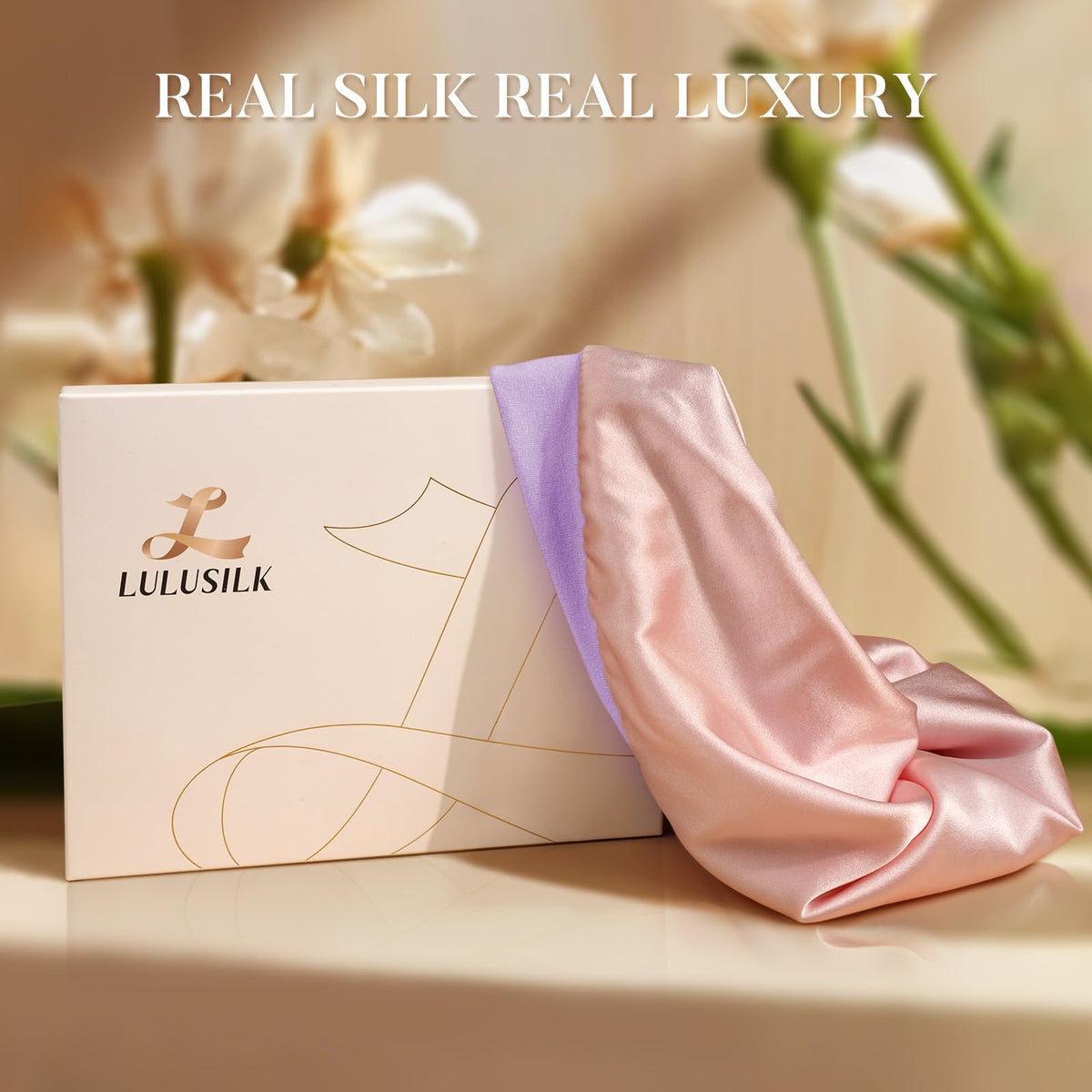 LULUSILK gift box lifestyle shot showing ready-to-give presentation