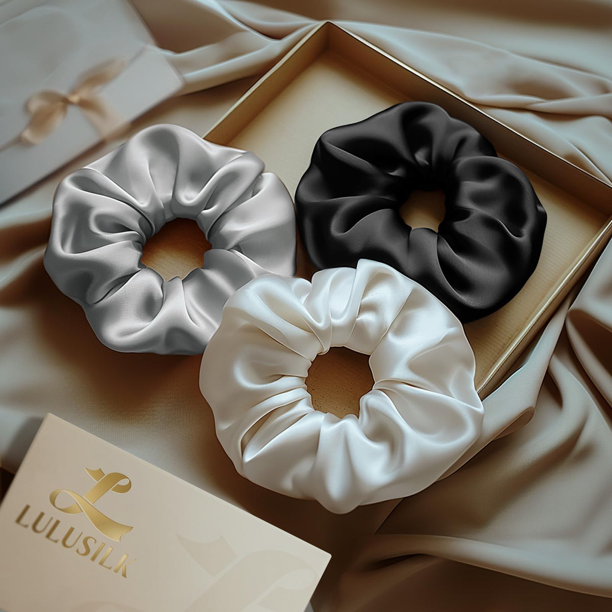 LULUSILK gift-ready presentation box suggesting a thoughtful, luxurious gift