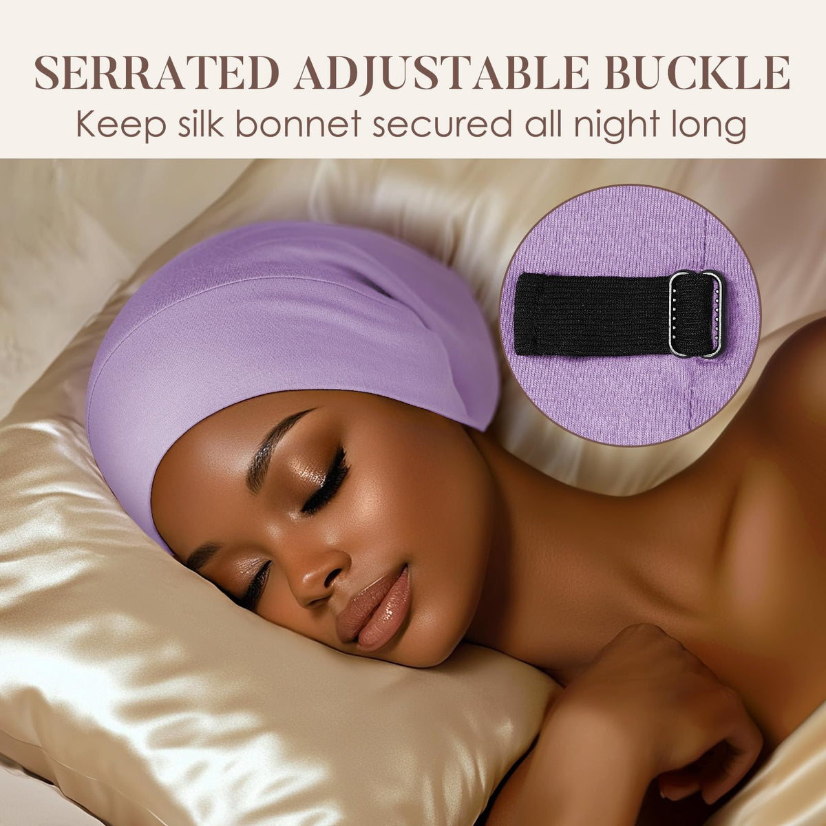 LULUSILK on sleeping model showing comfortable night wear