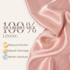 LULUSILK close-up of mulberry silk lining highlighting smooth protection