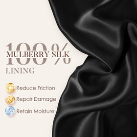 LULUSILK close-up of mulberry silk texture minimizing friction and frizz
