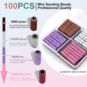 Lumcrissy color-coded sanding bands closeup for quick grit identification