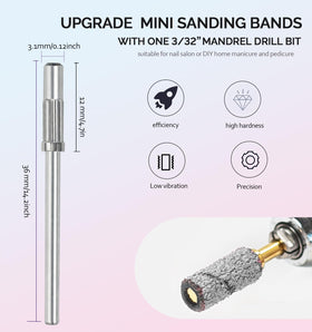 Lumcrissy sanding band mounted on mandrel in use for efficient removal