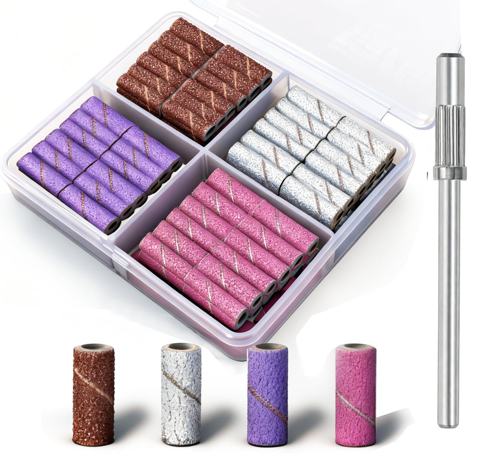 Lumcrissy front packaging box showing organized sanding kit and benefits
