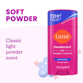 Person applying Lume underarm demonstrating practical use and long-lasting dryness