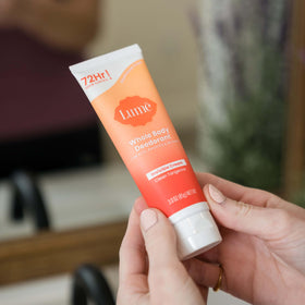 Lume applied to underarm in use showing discreet invisible finish benefit
