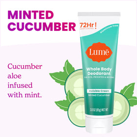 Lume being applied underarm for odor control and clear finish