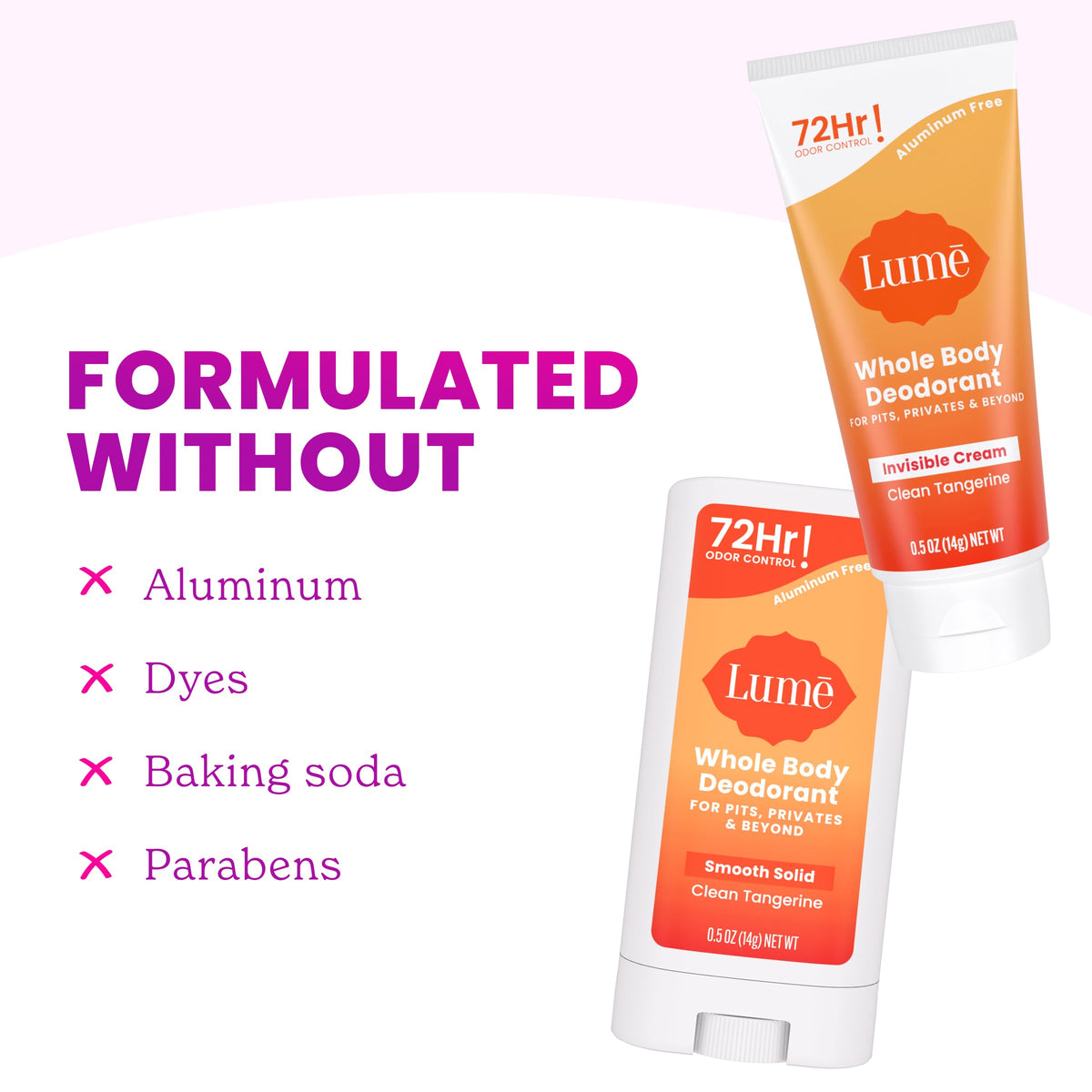 Lume being applied underarm demonstrating quick odor control benefit